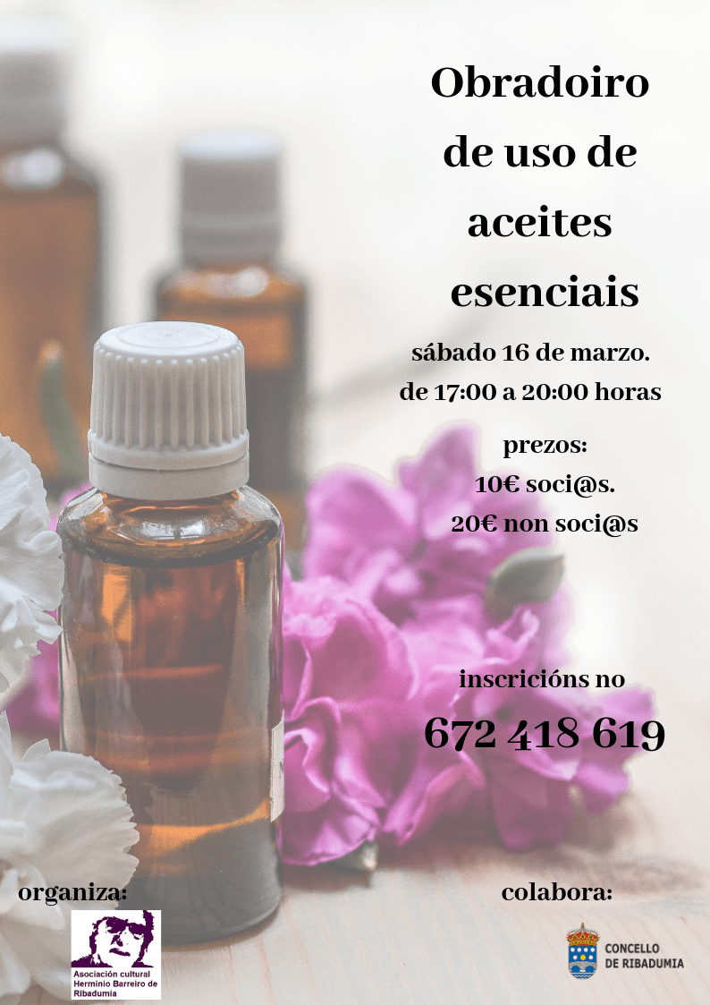 Obradoiro de uso de aceites esenciais